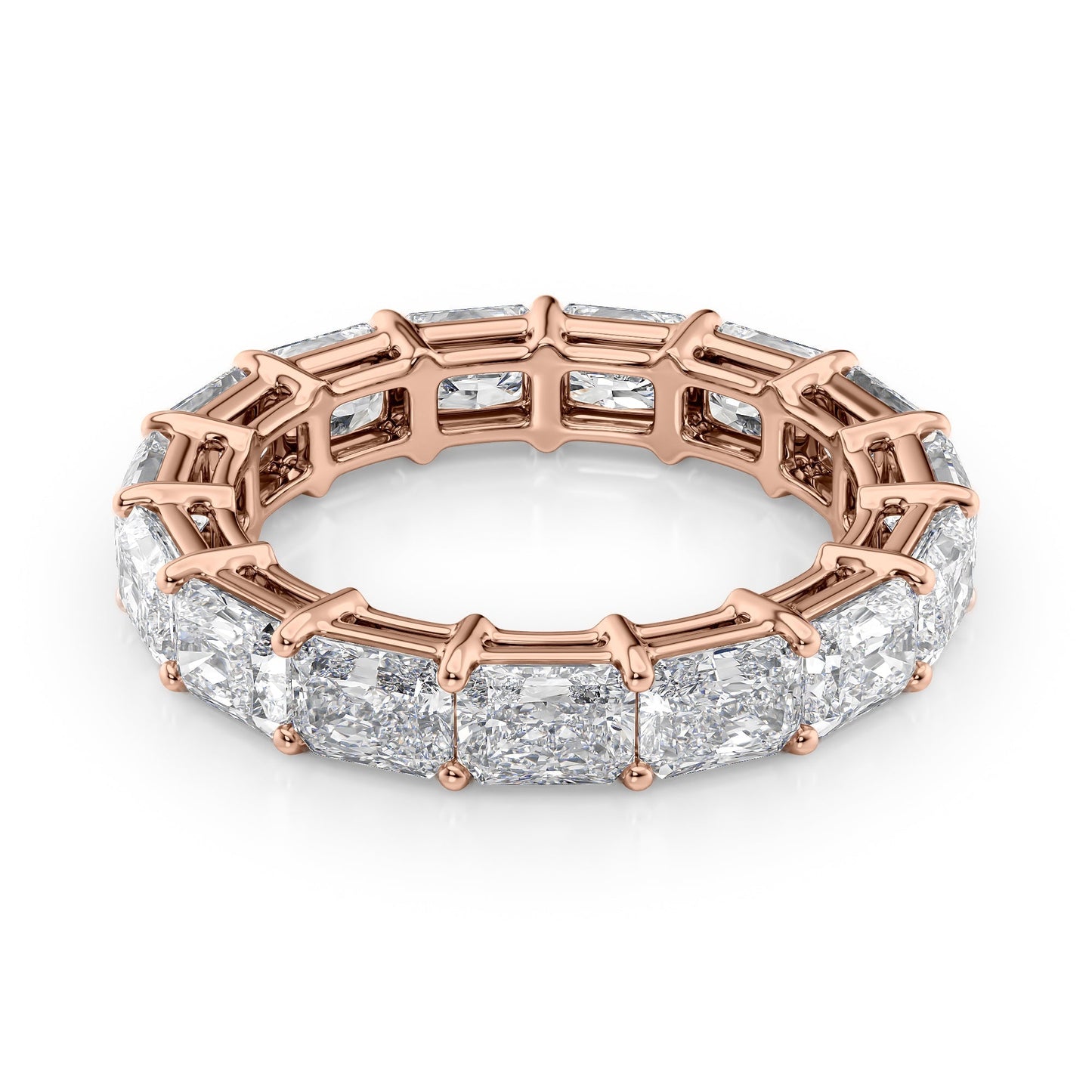4ct Thalara Radiant Cut Moissanite Ring - Rose Gold