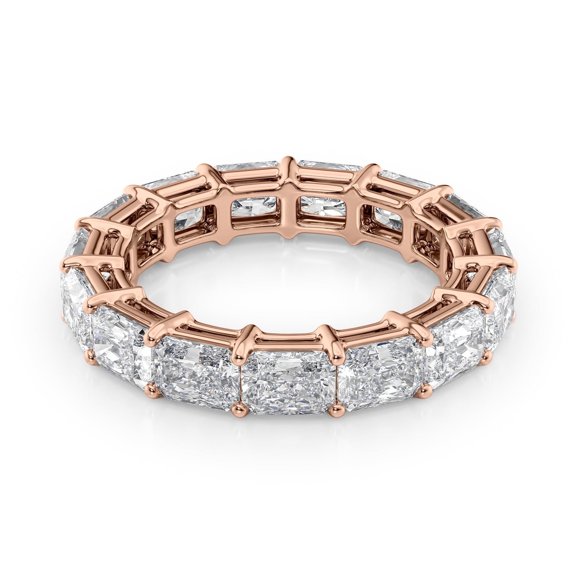 4ct Thalara Radiant Cut Moissanite Ring - Rose Gold