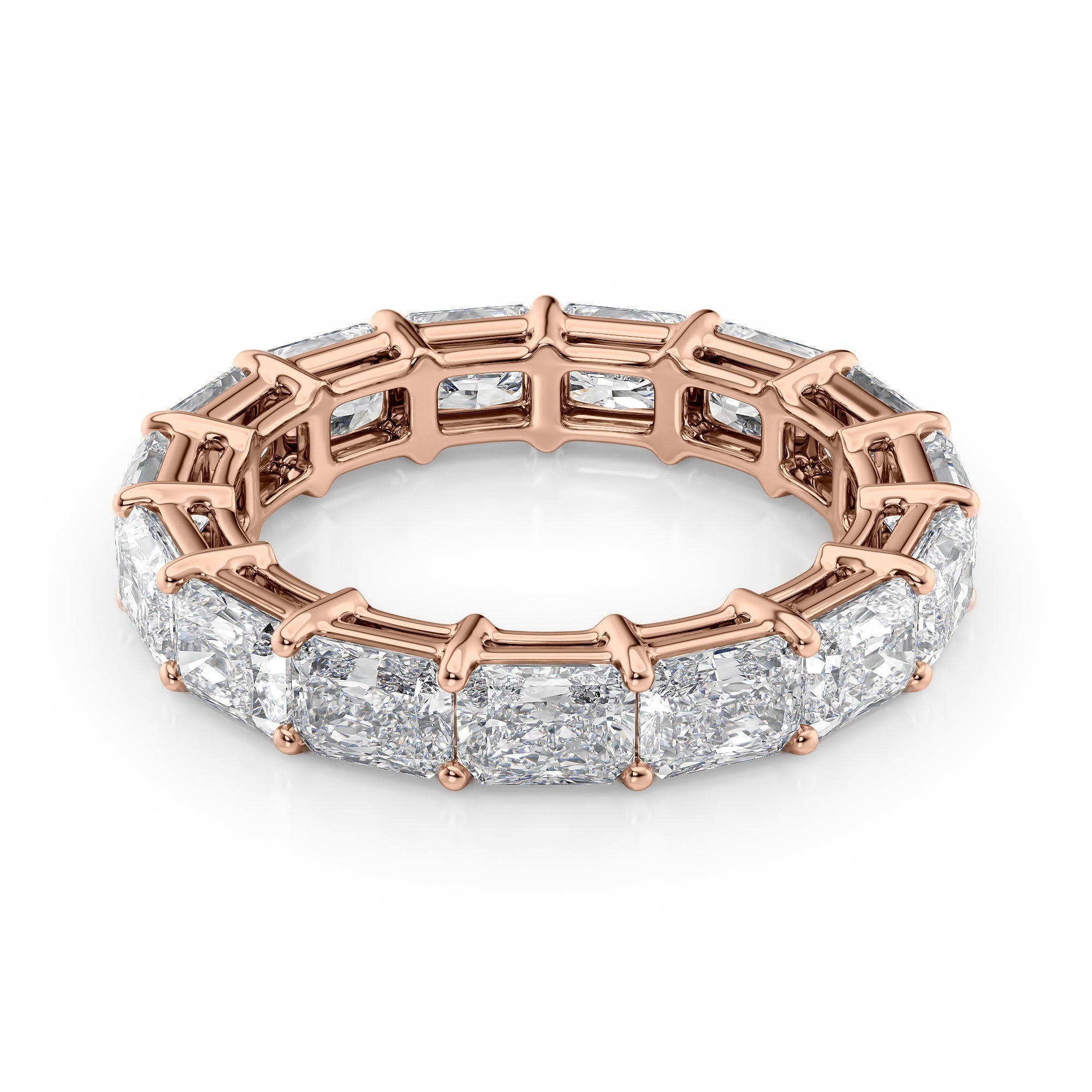 4ct Thalara Radiant Cut Moissanite Ring - Rose Gold