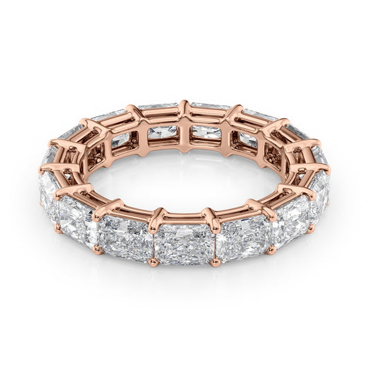 4ct Thalara Radiant Cut Moissanite Ring - Rose Gold