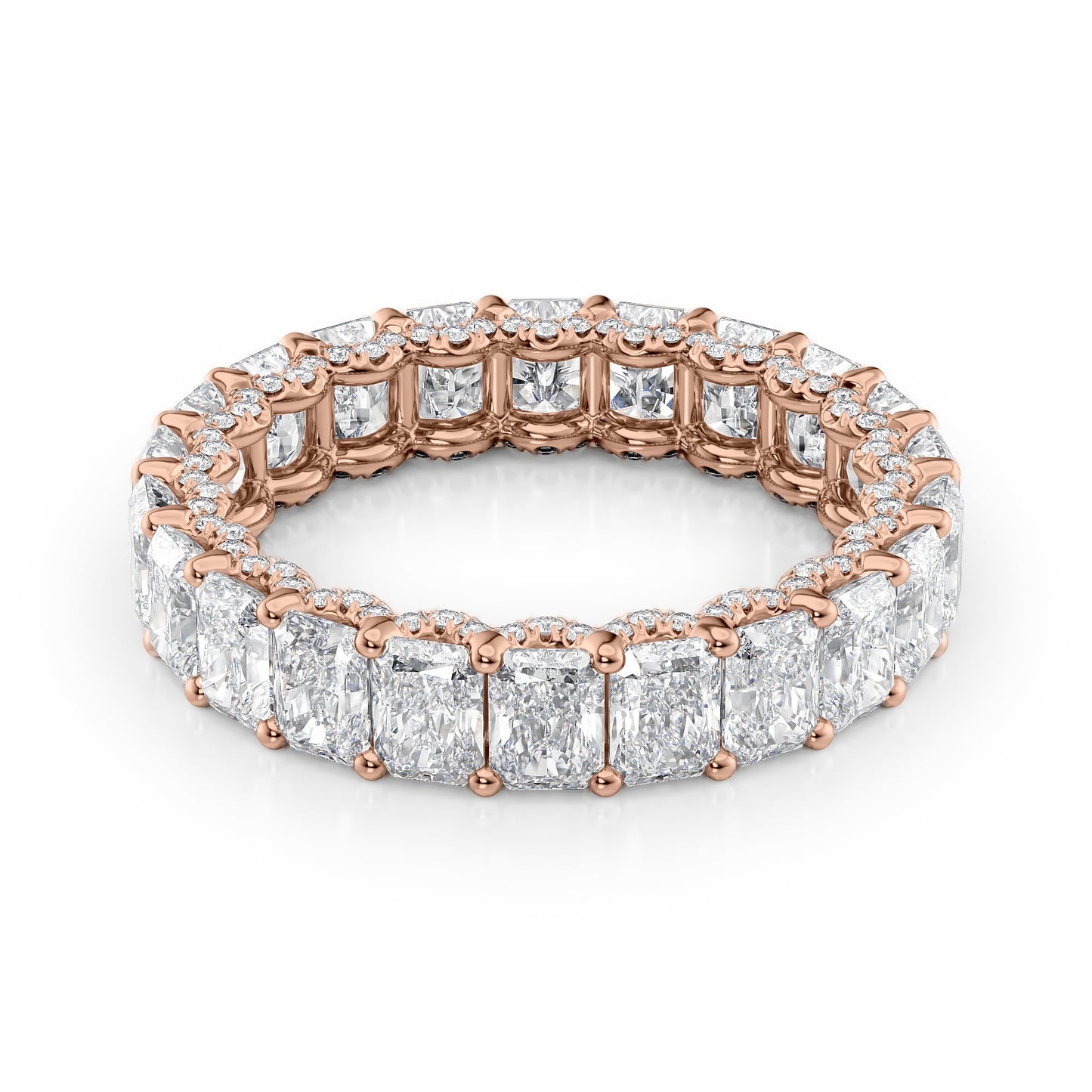 4.3ct Bena Round Cut Moissanite Ring - Rose Gold