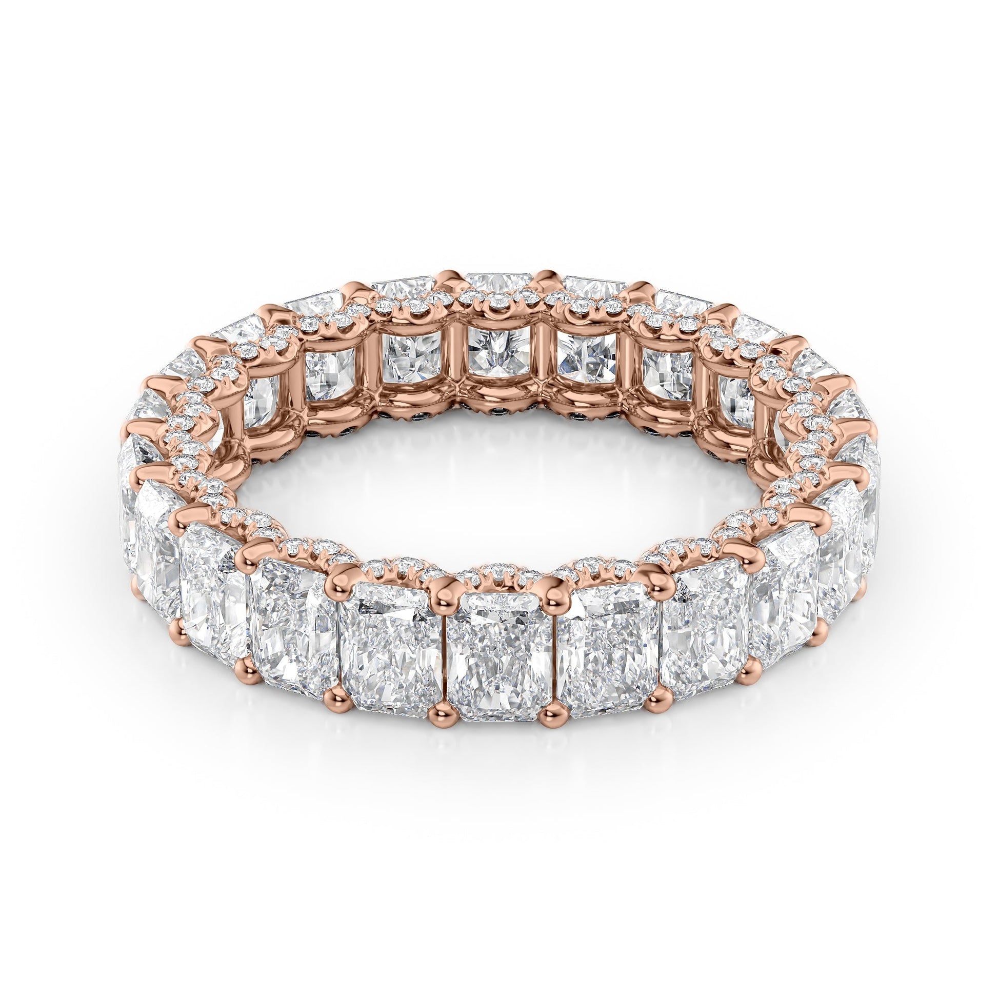 4.3ct Bena Round Cut Moissanite Ring - Rose Gold