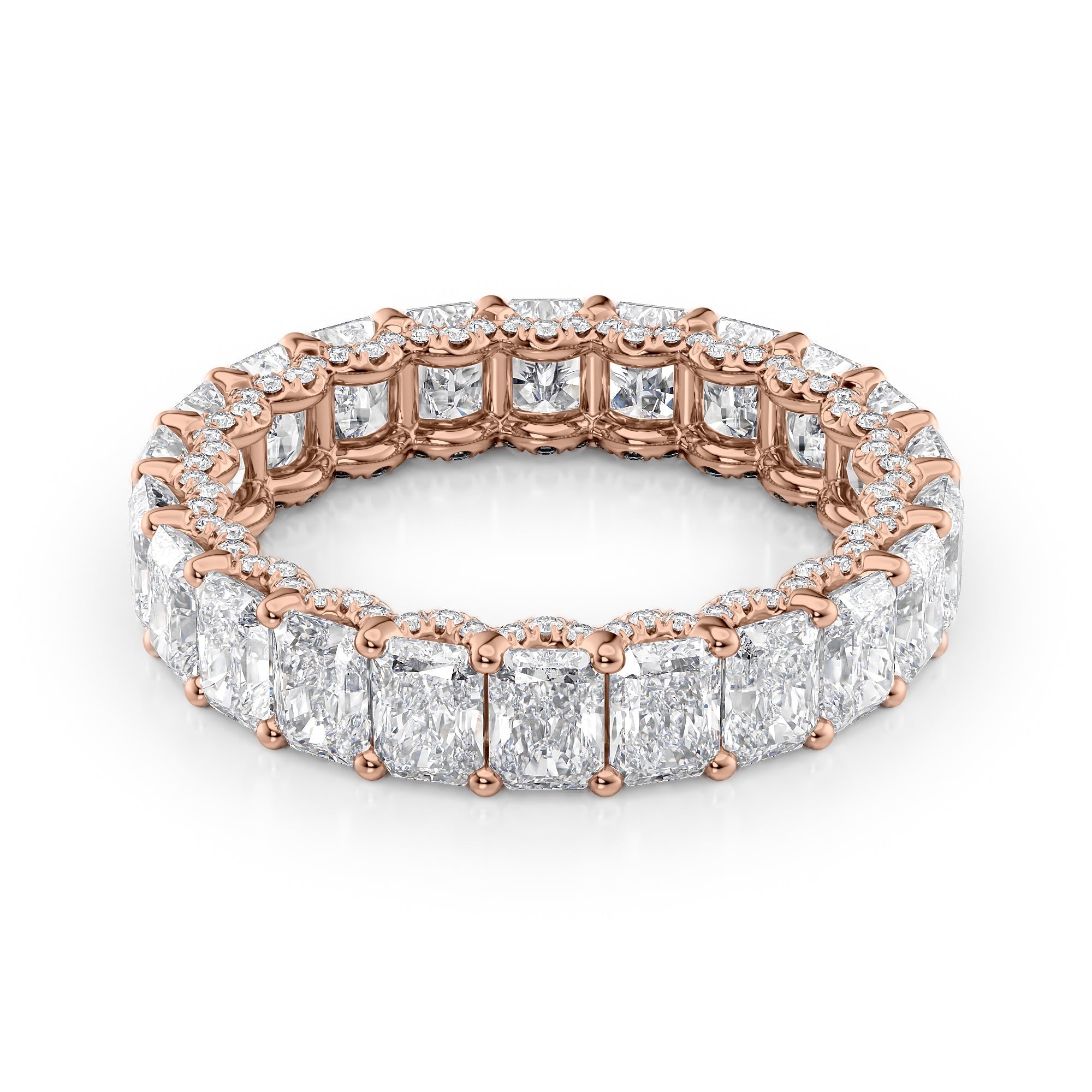 4.3ct Bena Round Cut Moissanite Ring - Rose Gold
