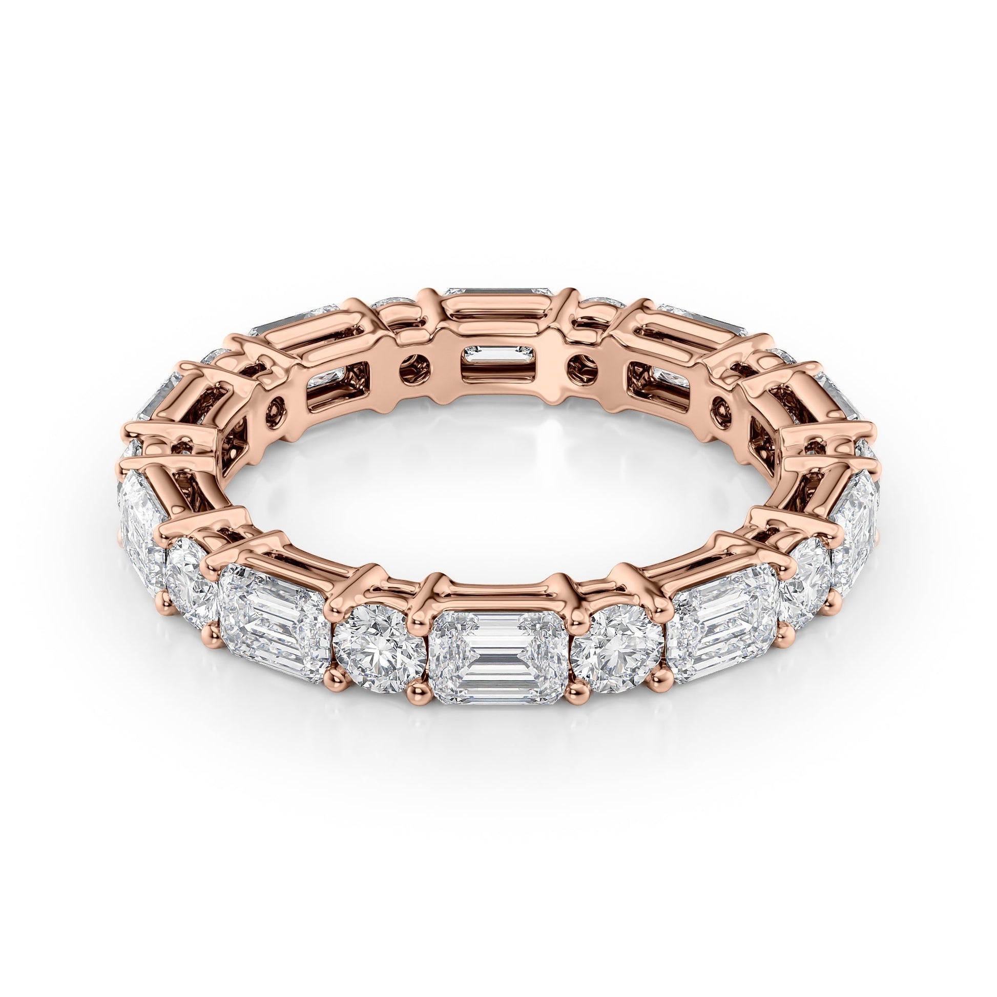3.3ct Astoria Round Cut Moissanite Ring - Rose Gold