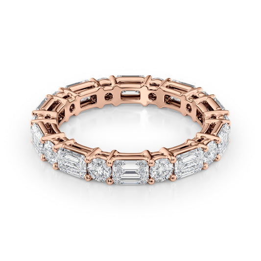 3.3ct Astoria Round Cut Moissanite Ring - Rose Gold