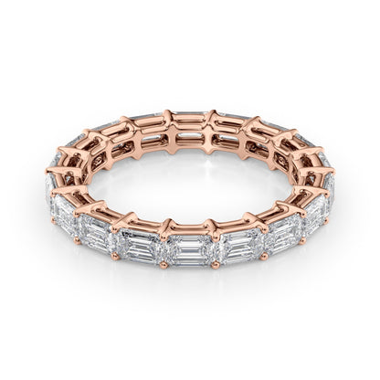 3.5ct Jasmira Emerald Cut Moissanite Ring - Rose Gold