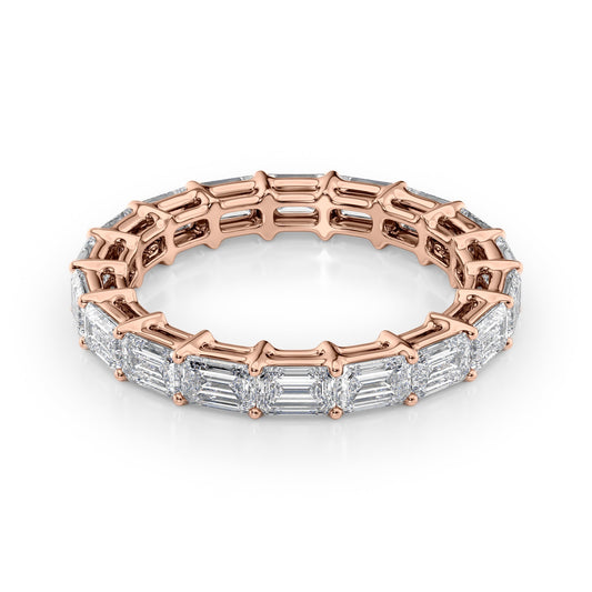 3.5ct Jasmira Emerald Cut Moissanite Ring - Rose Gold