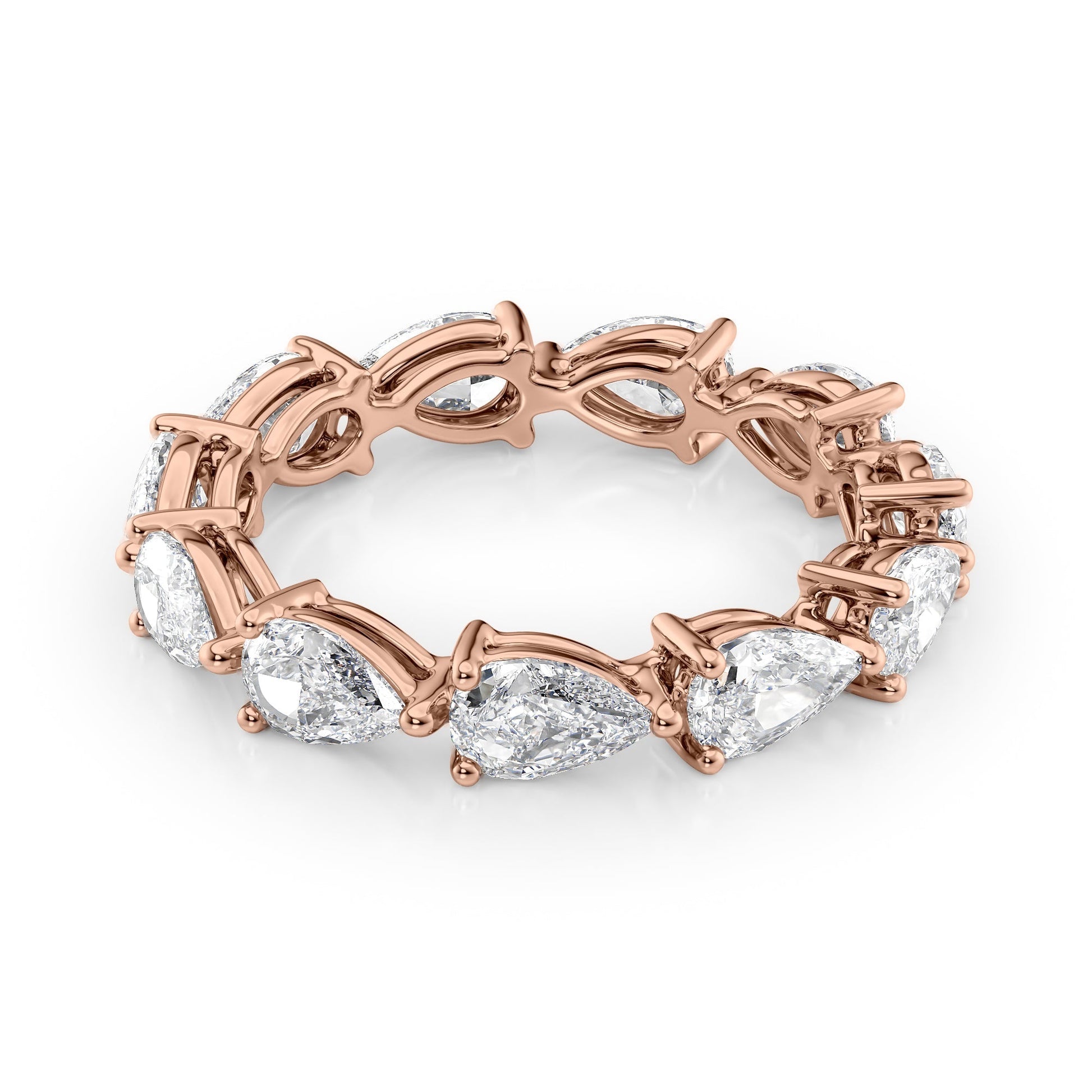 3ct Sophia Pear Cut Moissanite Ring - Rose Gold