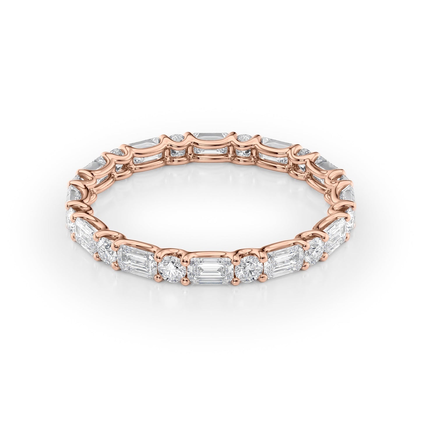 1.5ct Elasa Round Cut Moissanite Ring - Rose Gold