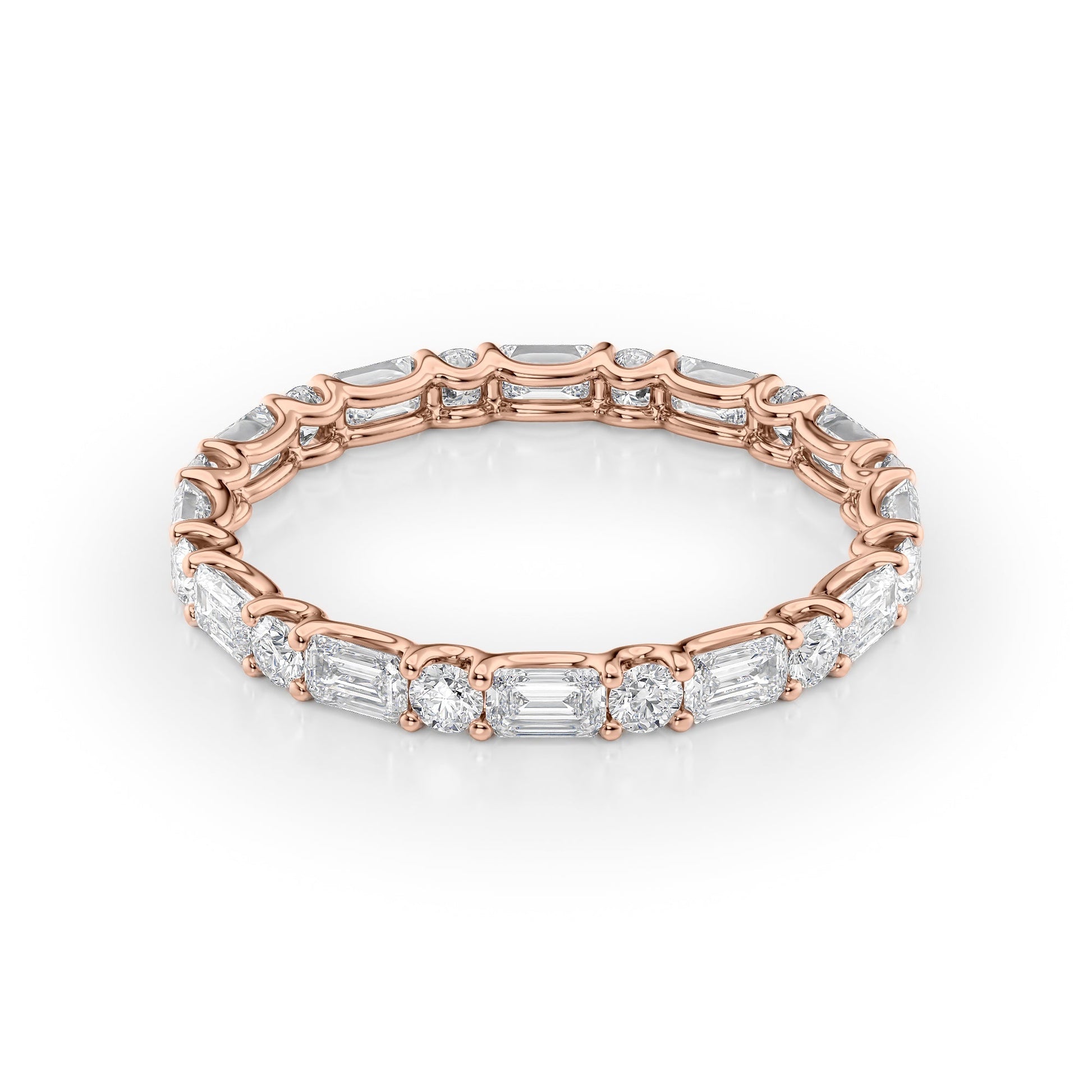 1.5ct Elasa Round Cut Moissanite Ring - Rose Gold