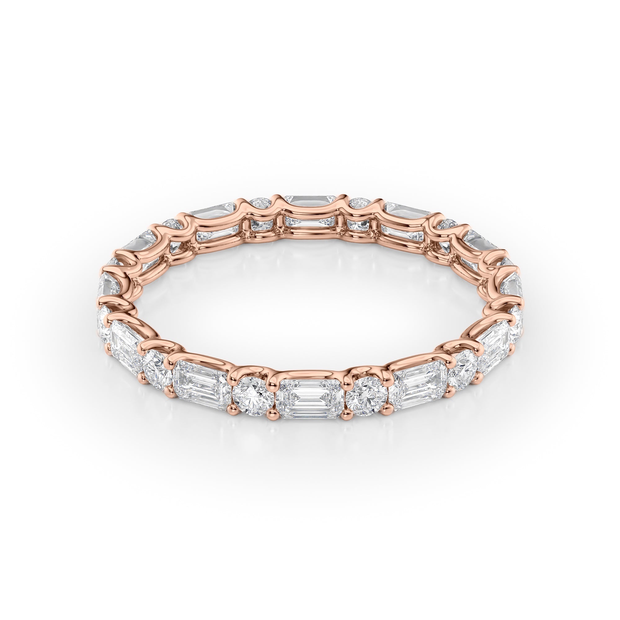 1.5ct Elasa Round Cut Moissanite Ring - Rose Gold