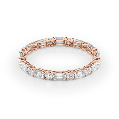 1.5ct Elasa Round Cut Moissanite Ring - Rose Gold
