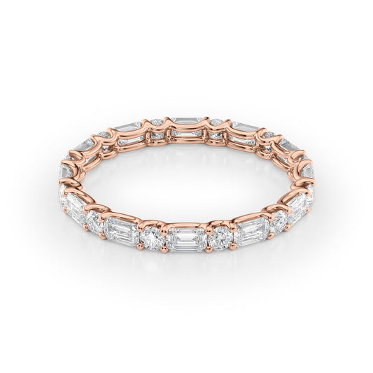 1.5ct Elasa Round Cut Moissanite Ring - Rose Gold