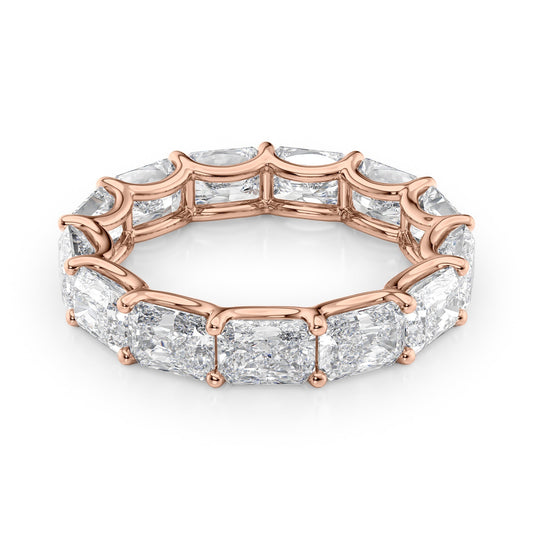 5ct Kirsara Radiant Cut Moissanite Ring - Rose Gold