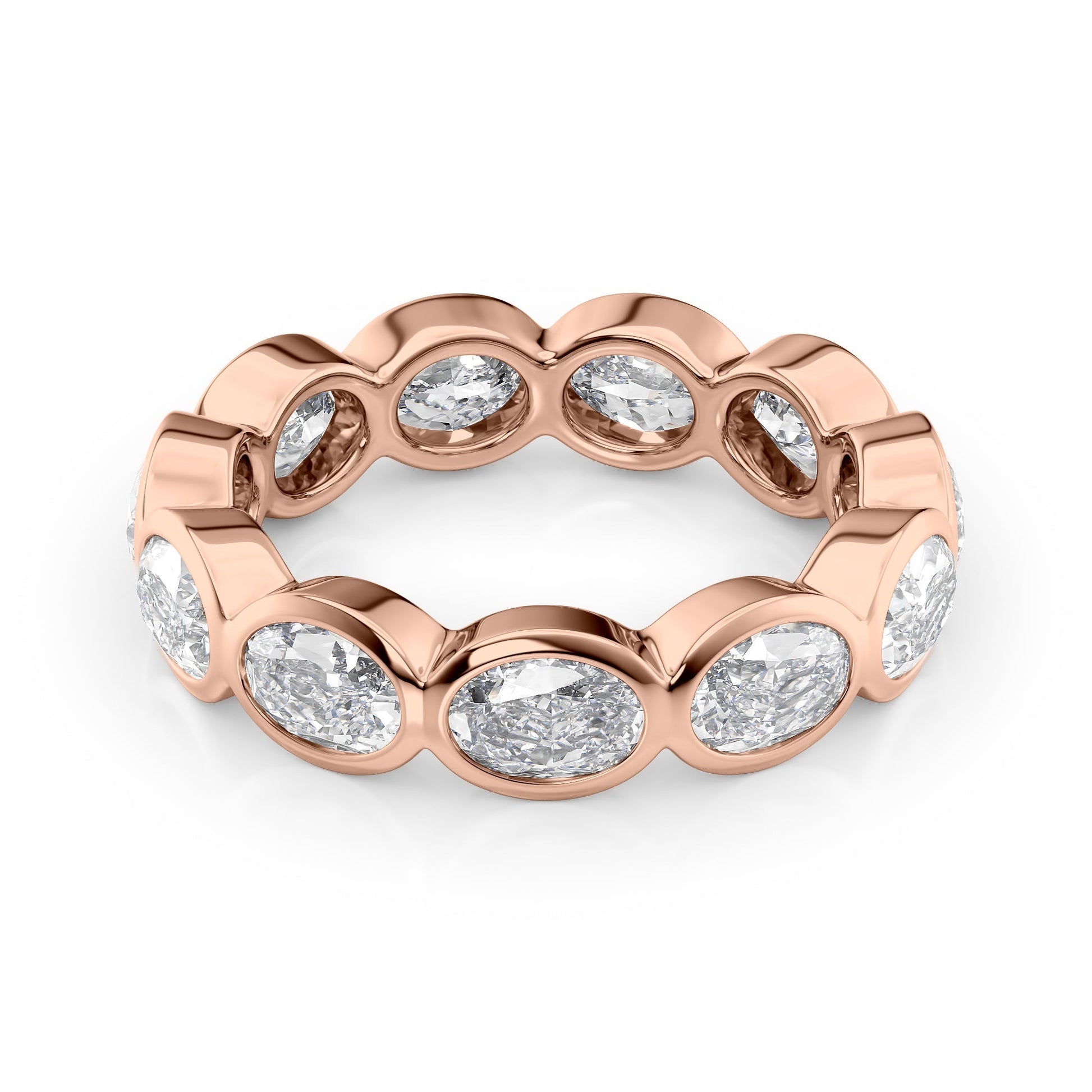 3.3ct Kendra Oval Cut Moissanite Ring - Rose Gold