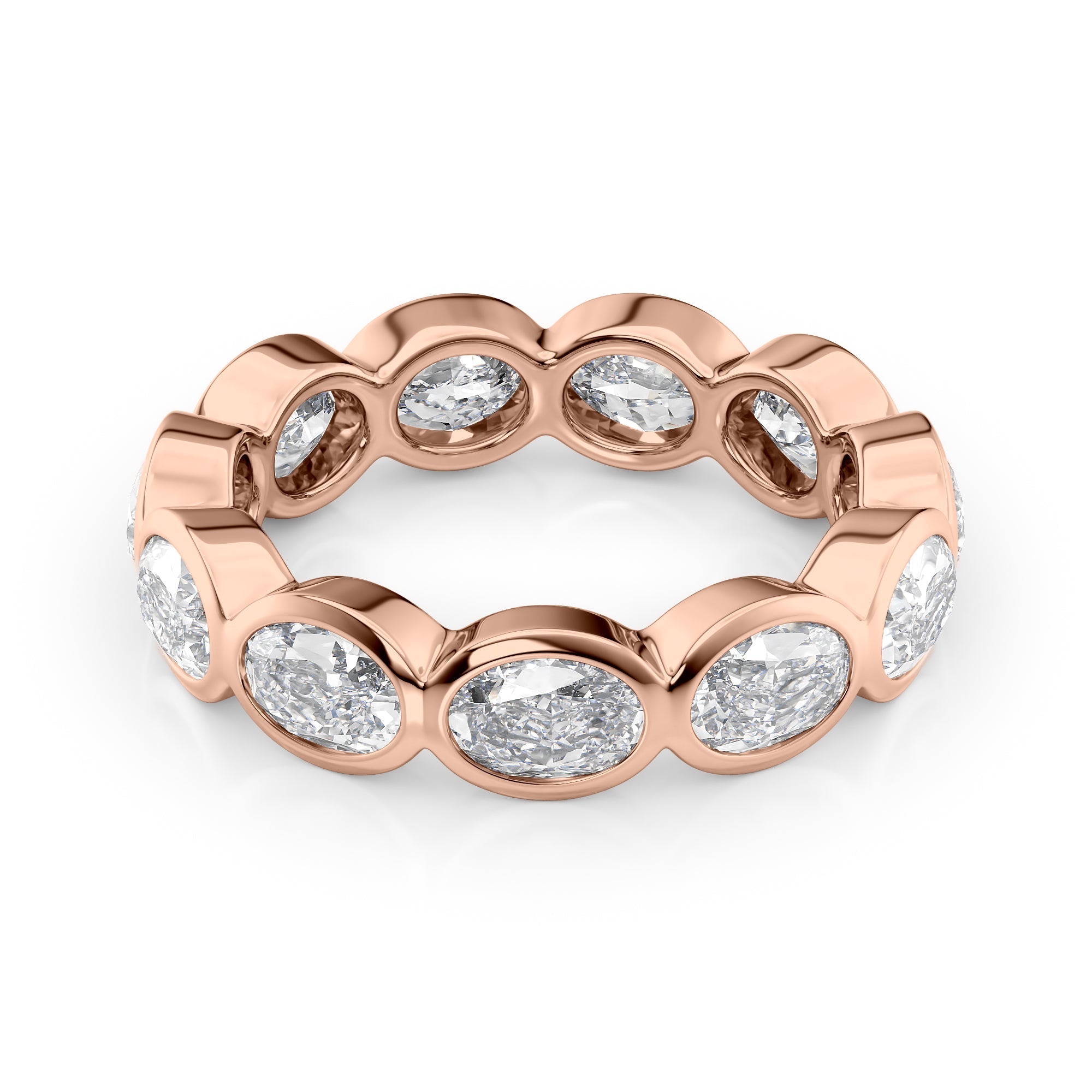 3.3ct Kendra Oval Cut Moissanite Ring - Rose Gold