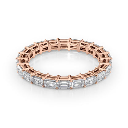 2ct Alira Emerald Cut Moissanite Ring - Rose Gold