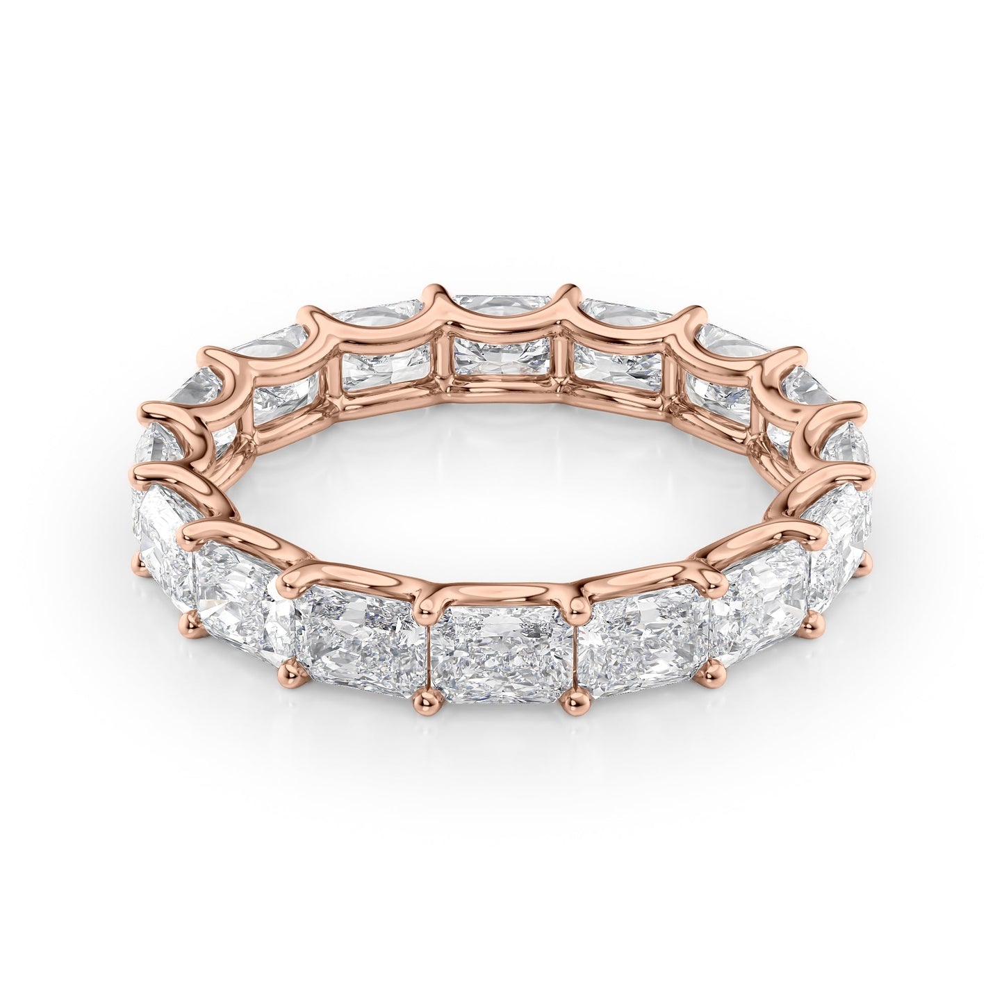 2ct Sarina Radiant Cut Moissanite Ring - Rose Gold