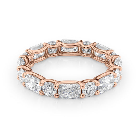3.7ct Anise Round Cut Moissanite Ring - Rose Gold