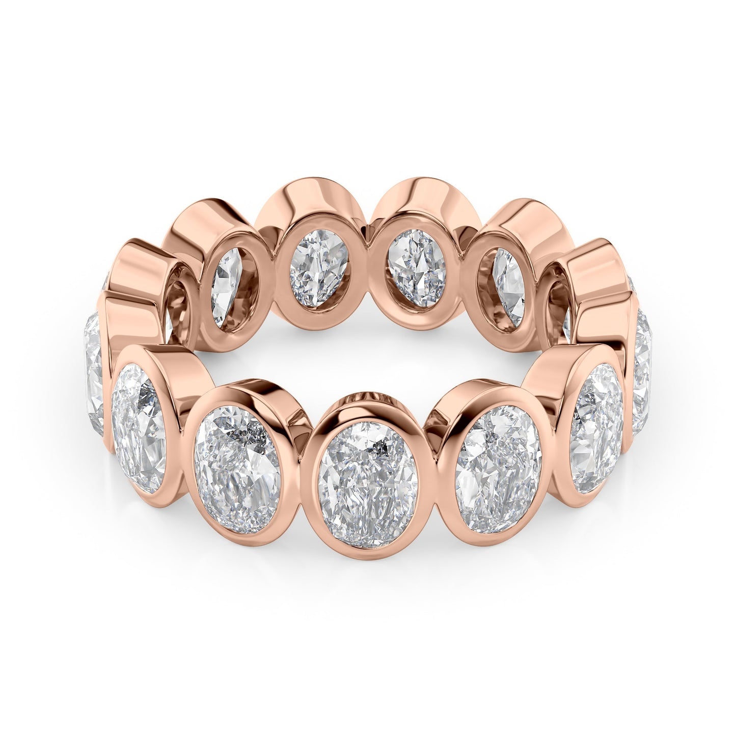 5ct Avesta Oval Cut Moissanite Ring - Rose Gold
