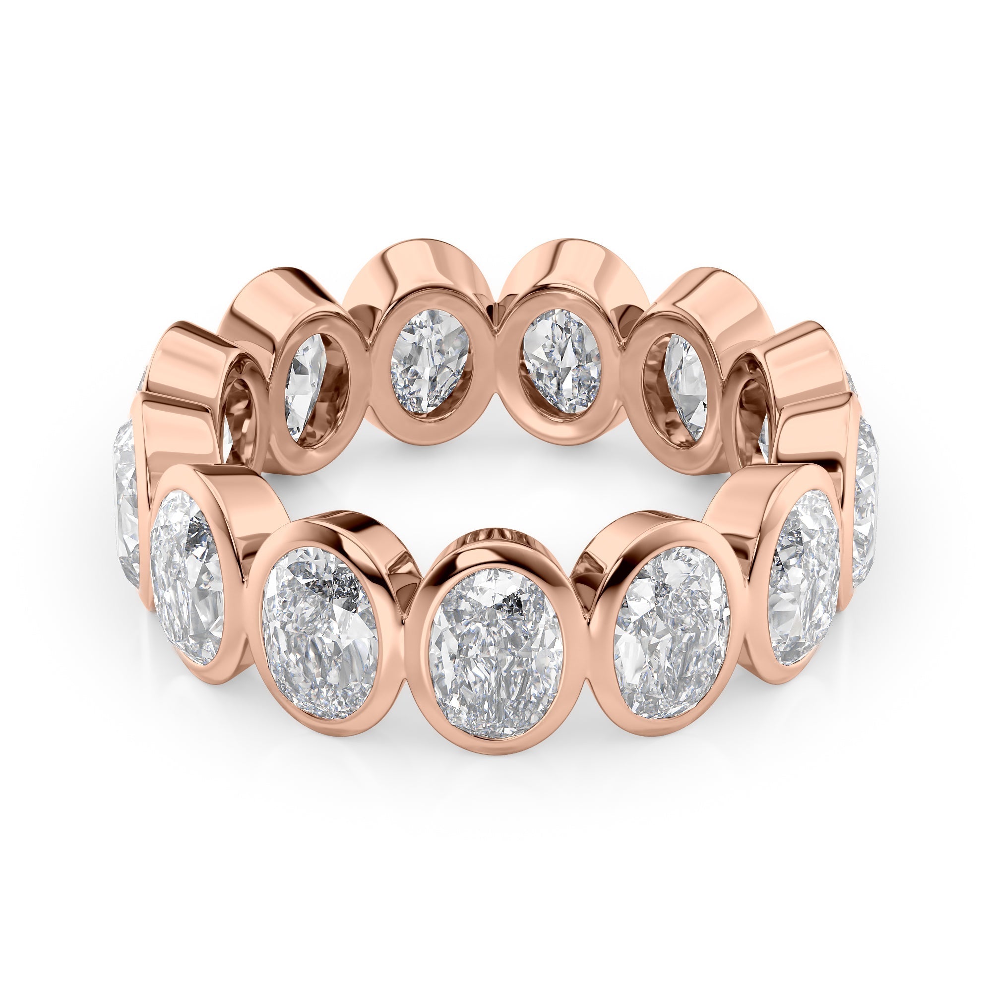 5ct Avesta Oval Cut Moissanite Ring - Rose Gold