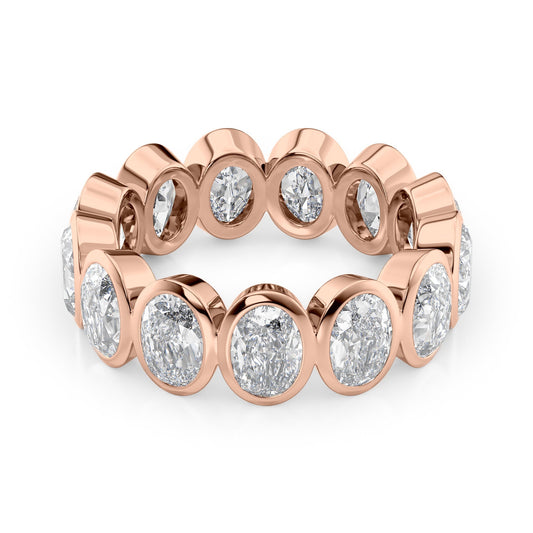 5ct Avesta Oval Cut Moissanite Ring - Rose Gold