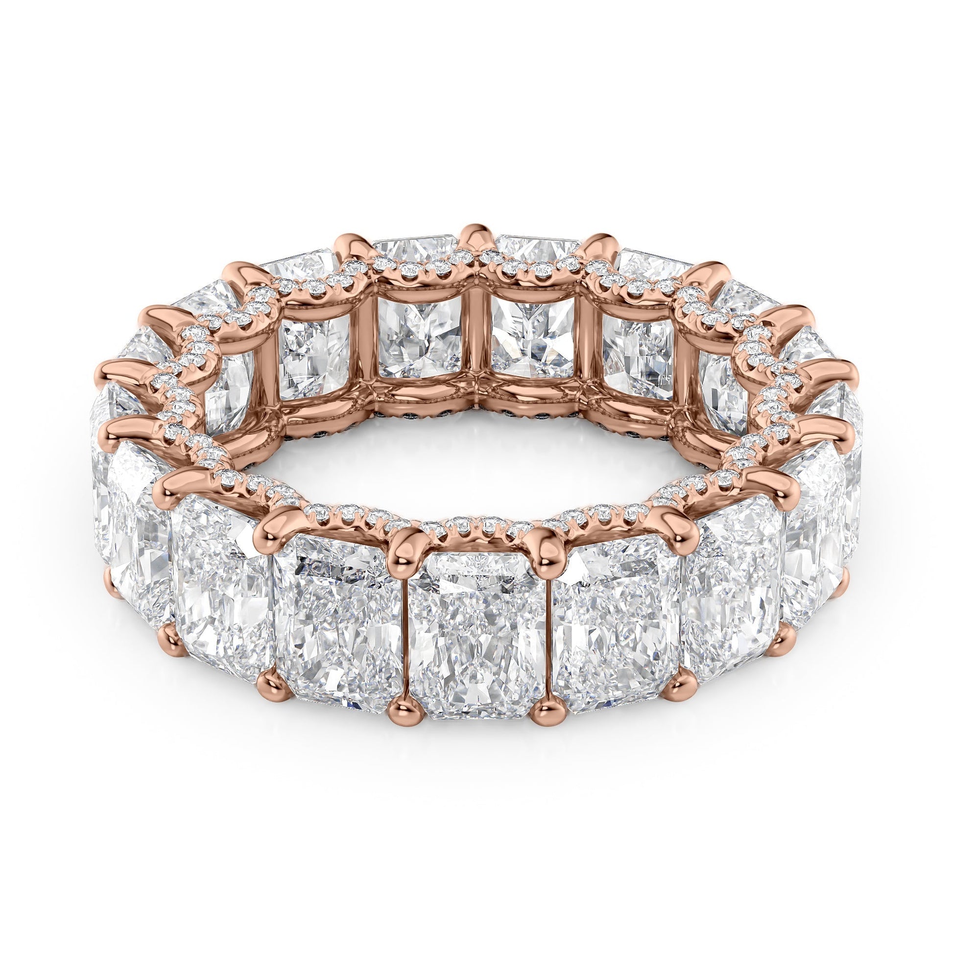 8.3ct Heike Round Cut Moissanite Ring - Rose Gold