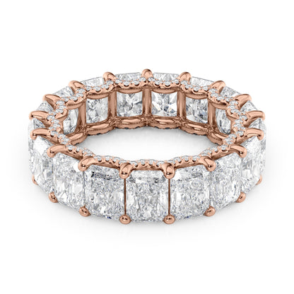 8.3ct Heike Round Cut Moissanite Ring - Rose Gold