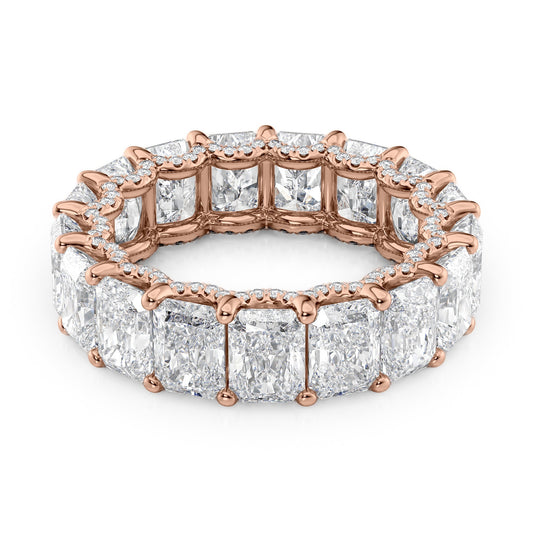 8.3ct Heike Round Cut Moissanite Ring - Rose Gold