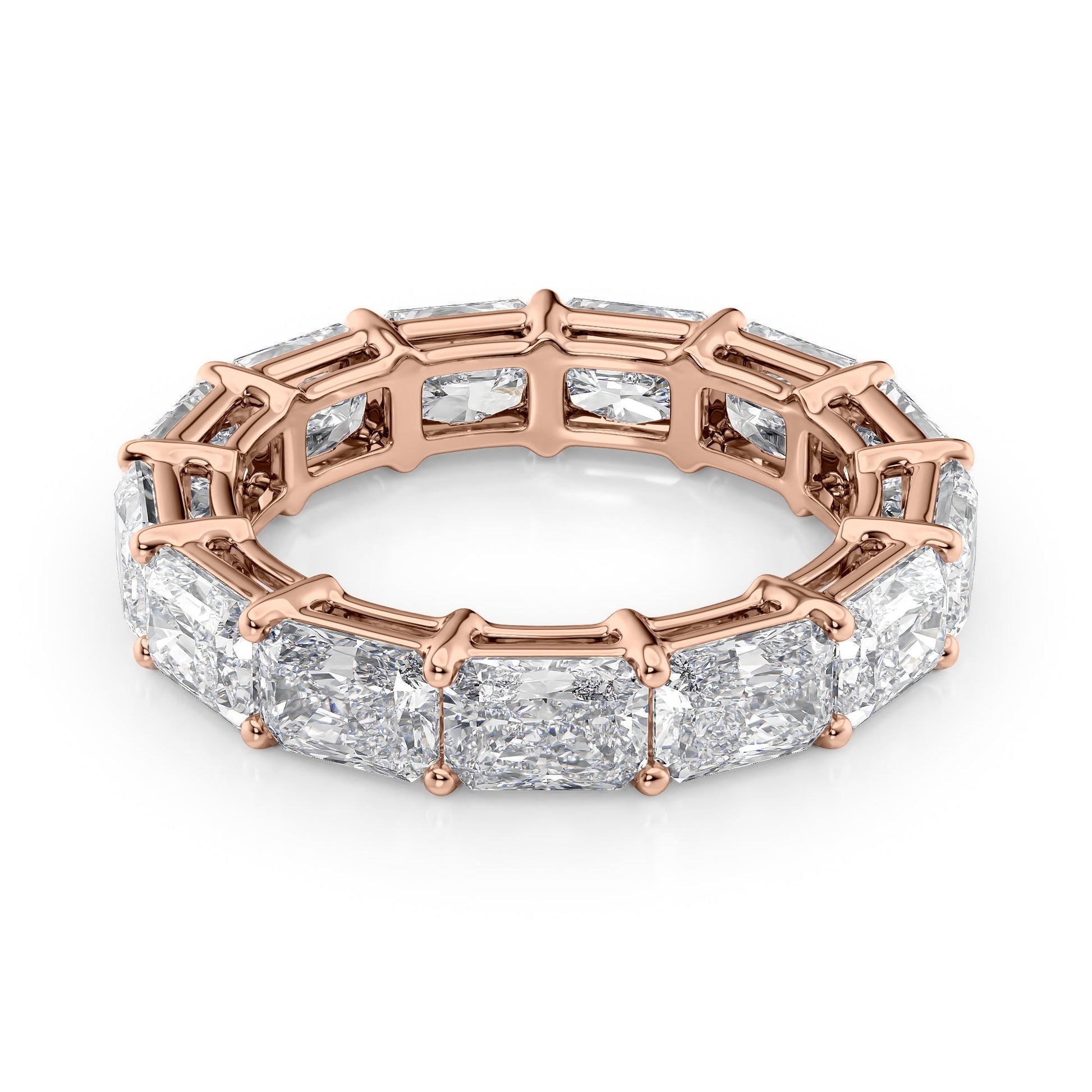 5ct Livinda Radiant Cut Moissanite Ring - Rose Gold