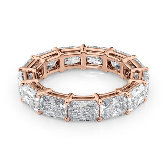 5ct Livinda Radiant Cut Moissanite Ring - Rose Gold