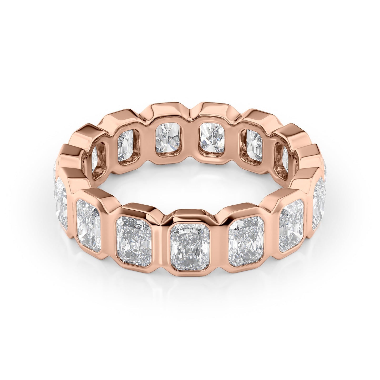 3ct Aglaia Round Cut Moissanite Ring - Rose Gold