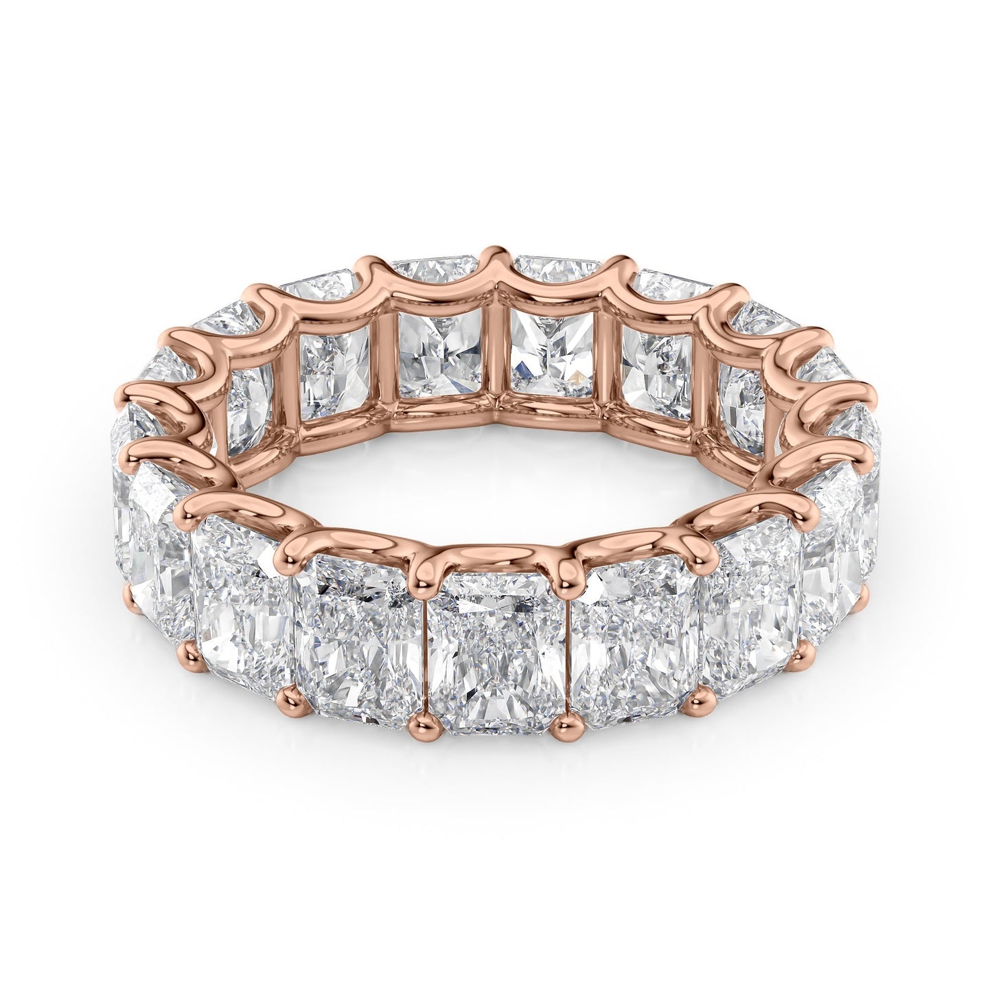 7ct Drusilla Round Cut Moissanite Ring - Rose Gold