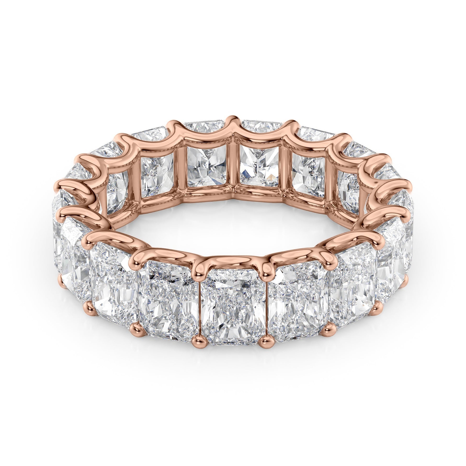 7ct Drusilla Round Cut Moissanite Ring - Rose Gold
