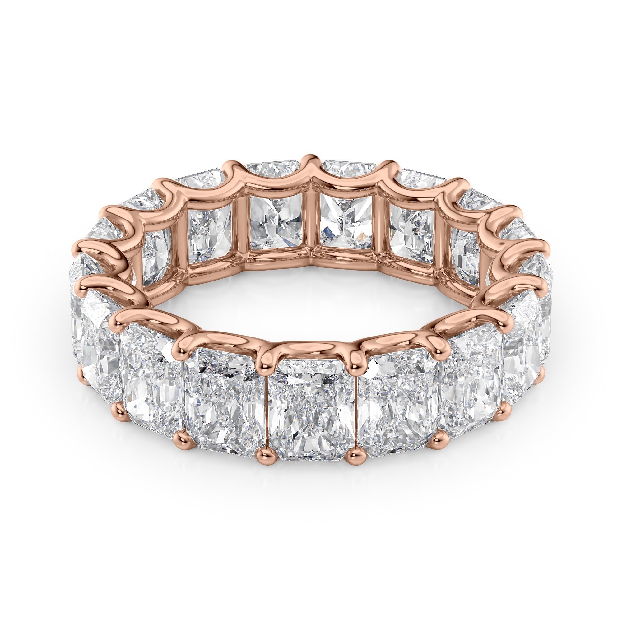 7ct Drusilla Round Cut Moissanite Ring - Rose Gold