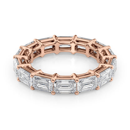 5ct Genara Emerald Cut Moissanite Ring - Rose Gold