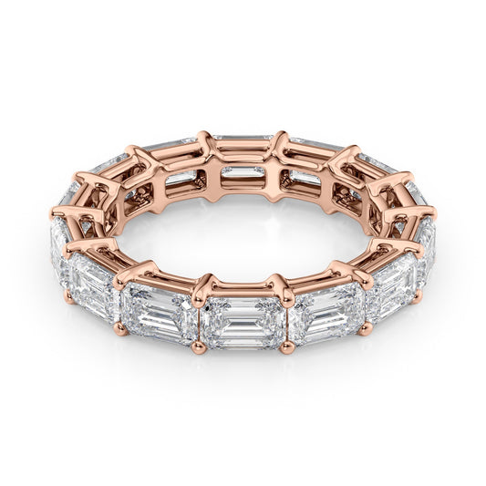 5ct Genara Emerald Cut Moissanite Ring - Rose Gold