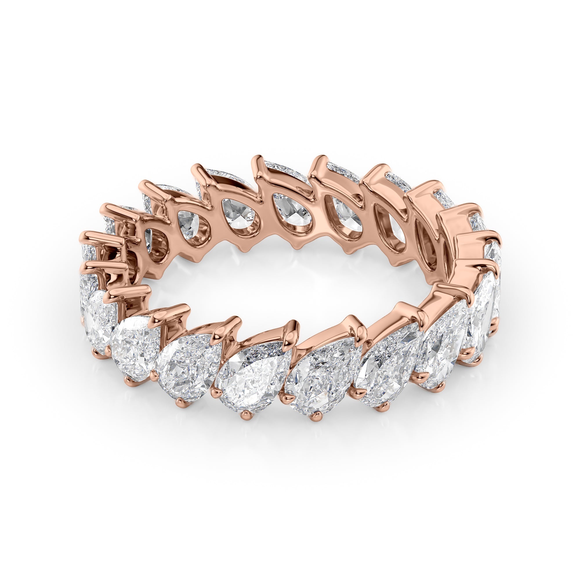 3ct Silvia Pear Cut Moissanite Ring - Rose Gold