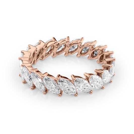 3ct Helene Marquise Cut Moissanite Ring - Rose Gold