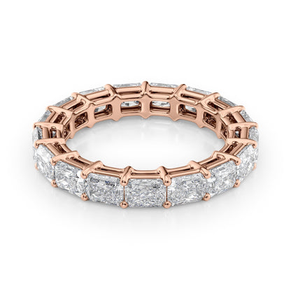 2ct Euphemia Radiant Cut Moissanite Ring - Rose Gold