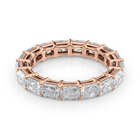 2ct Euphemia Radiant Cut Moissanite Ring - Rose Gold