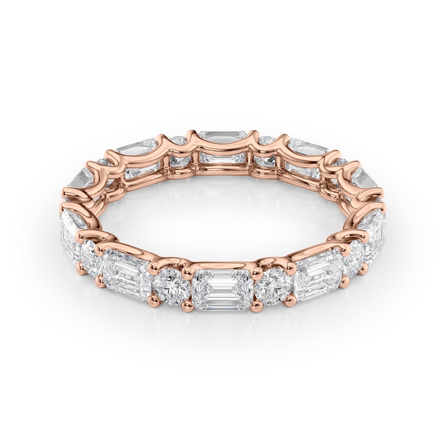 3.2ct Medea Round Cut Moissanite Ring - Rose Gold