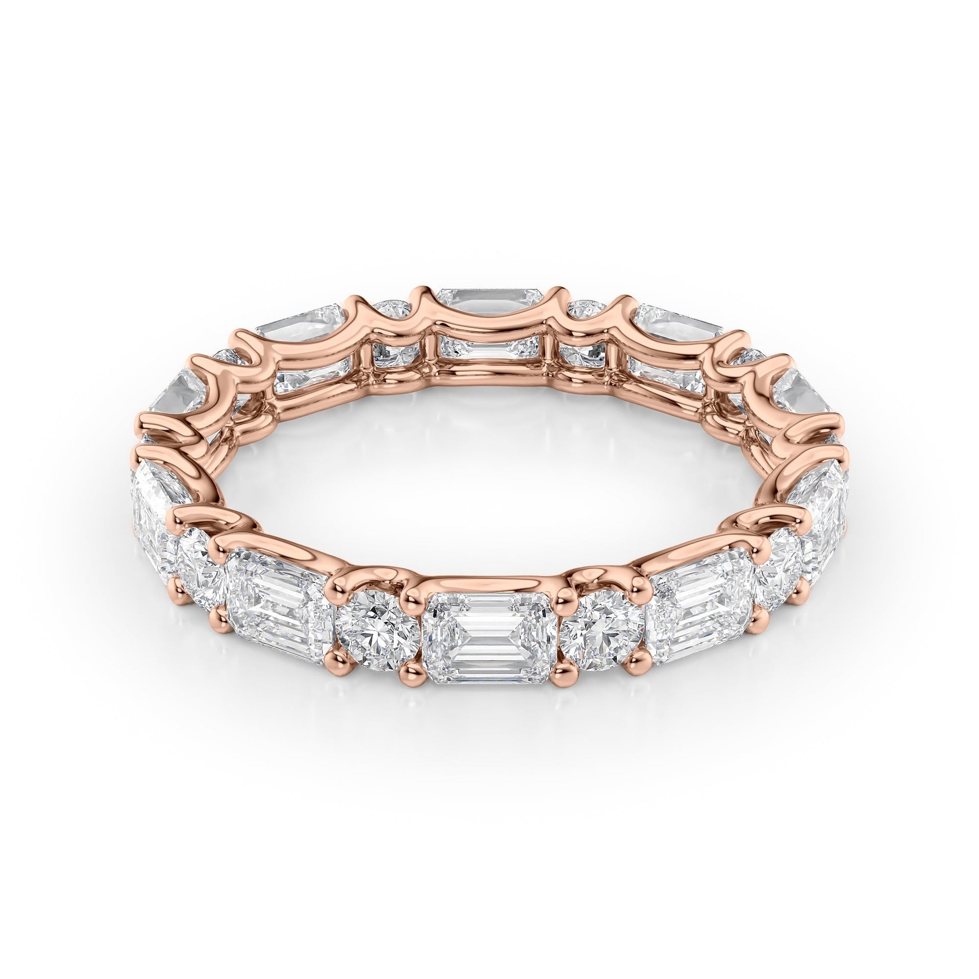 3.2ct Medea Round Cut Moissanite Ring - Rose Gold