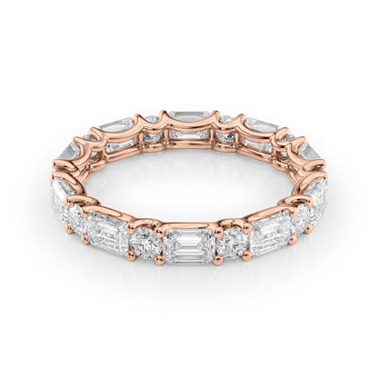 3.2ct Medea Round Cut Moissanite Ring - Rose Gold