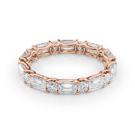 3.2ct Medea Round Cut Moissanite Ring - Rose Gold