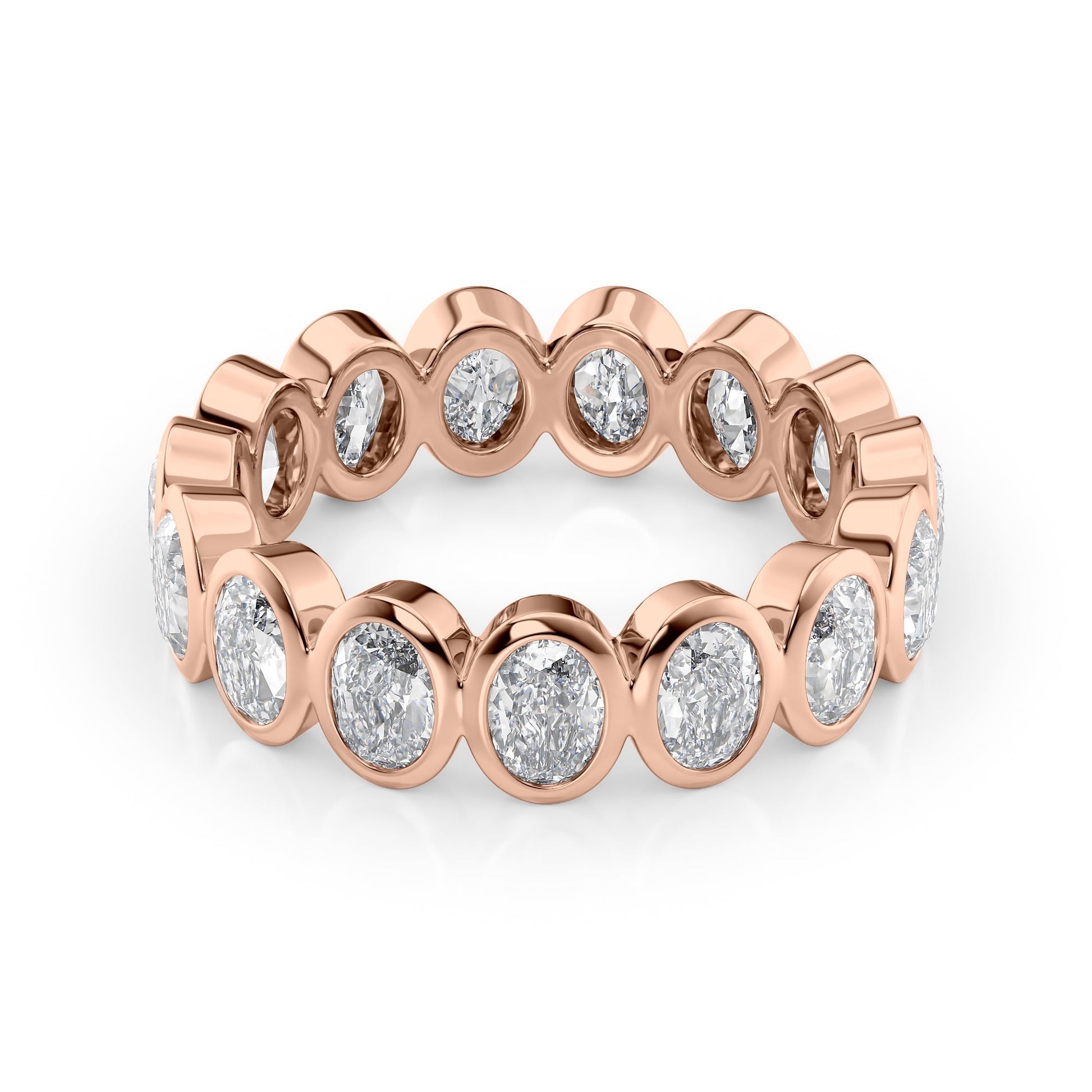 4ct Peronella Oval Cut Moissanite Ring - Rose Gold