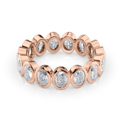 4ct Peronella Oval Cut Moissanite Ring - Rose Gold