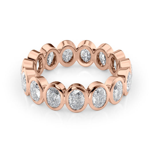 4ct Peronella Oval Cut Moissanite Ring - Rose Gold