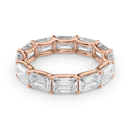 6ct Stefanida Emerald Cut Moissanite Ring - Rose Gold