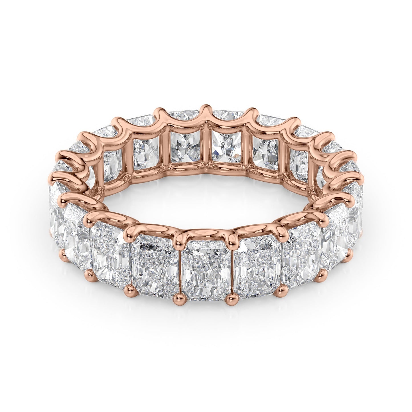 6ct Cleopatra Round Cut Moissanite Ring - Rose Gold